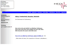 Tablet Screenshot of hed-tafelmeyer.de